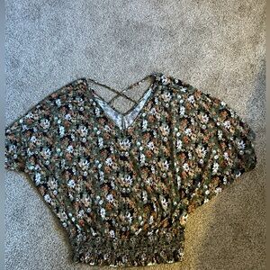 White Birch Top Smocked Waist Large